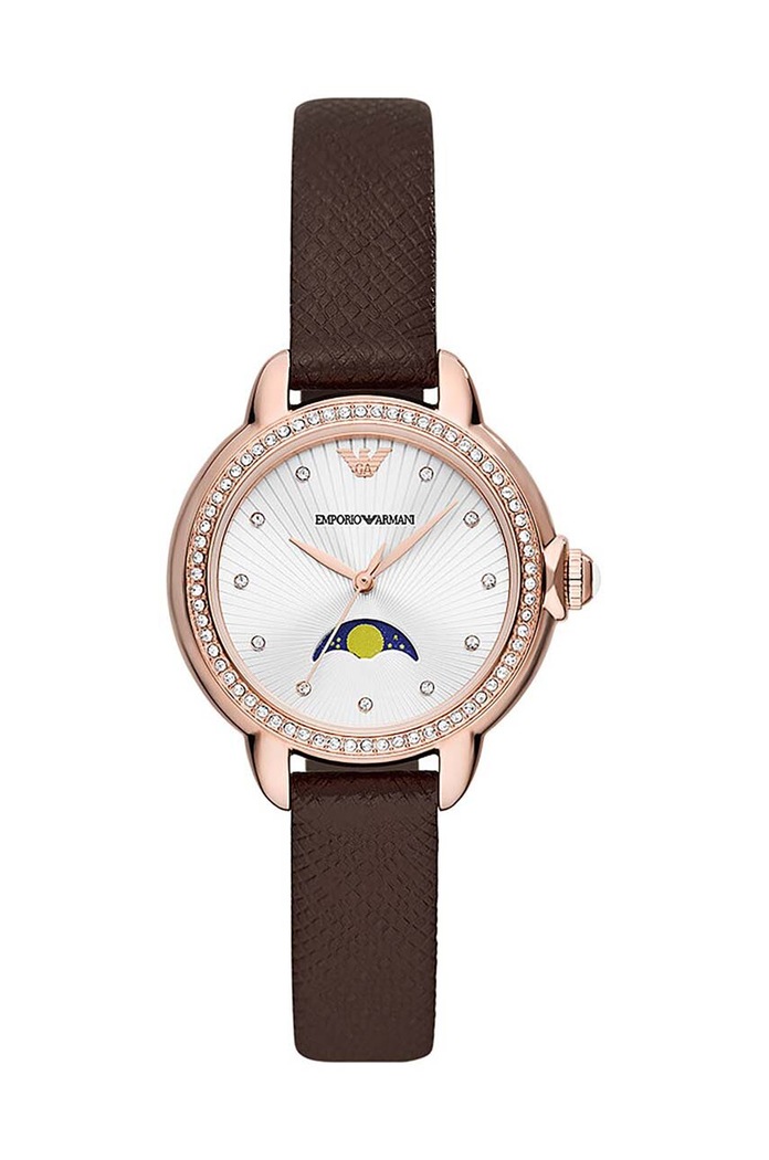 Hodinky Emporio Armani hnědá AR11568