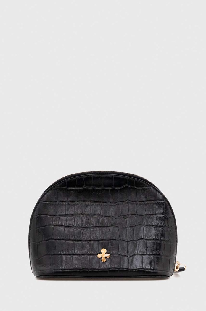 Lilou kosmetyczka skórzana czarny POUCH/BLACRO/PO