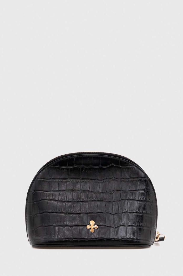 Lilou kosmetyczka skórzana czarny POUCH/BLACRO/PO