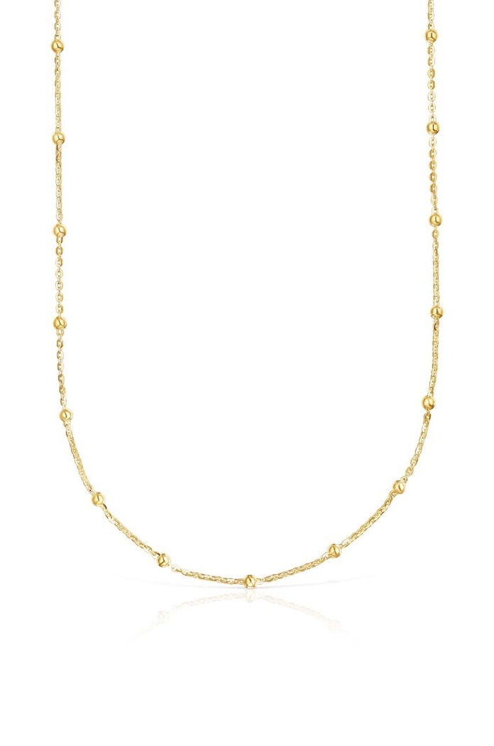 Strieborný pozlátený náhrdelník Tous Basics striebro zlatá 1003626700
