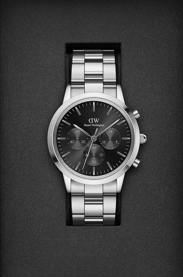 Dodaci Sat Daniel Wellington Iconic Chronograph DW00100645 srebrna