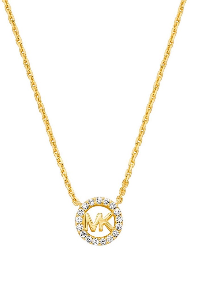 Srebrna ogrlica Michael Kors srebro zlatna MKC1726CZ710