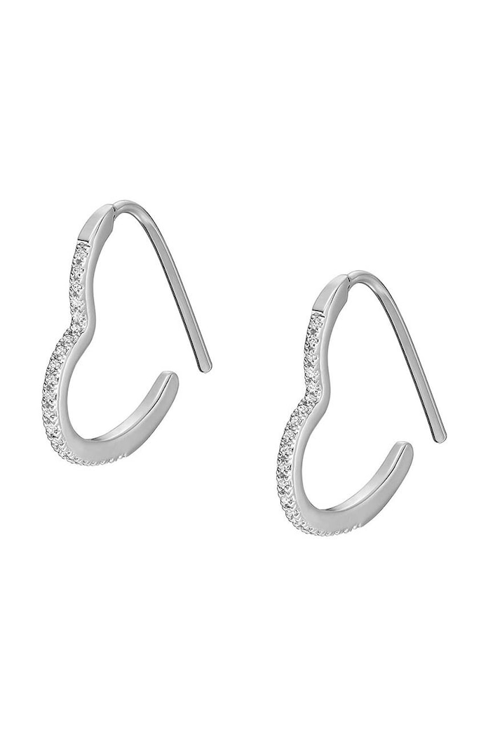 Fossil kolczyki cyrkonia srebrny JA7230040