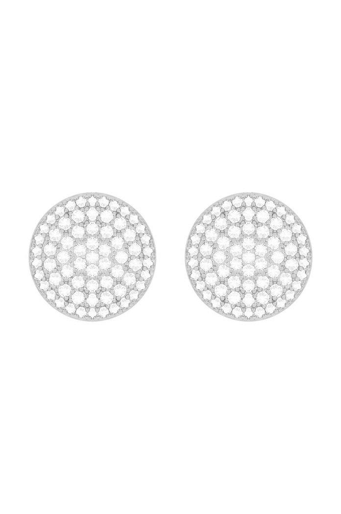 Postriebrené náušnice Lilou Microsetting postriebrené strieborná 1/10/KOL/BIC/SR