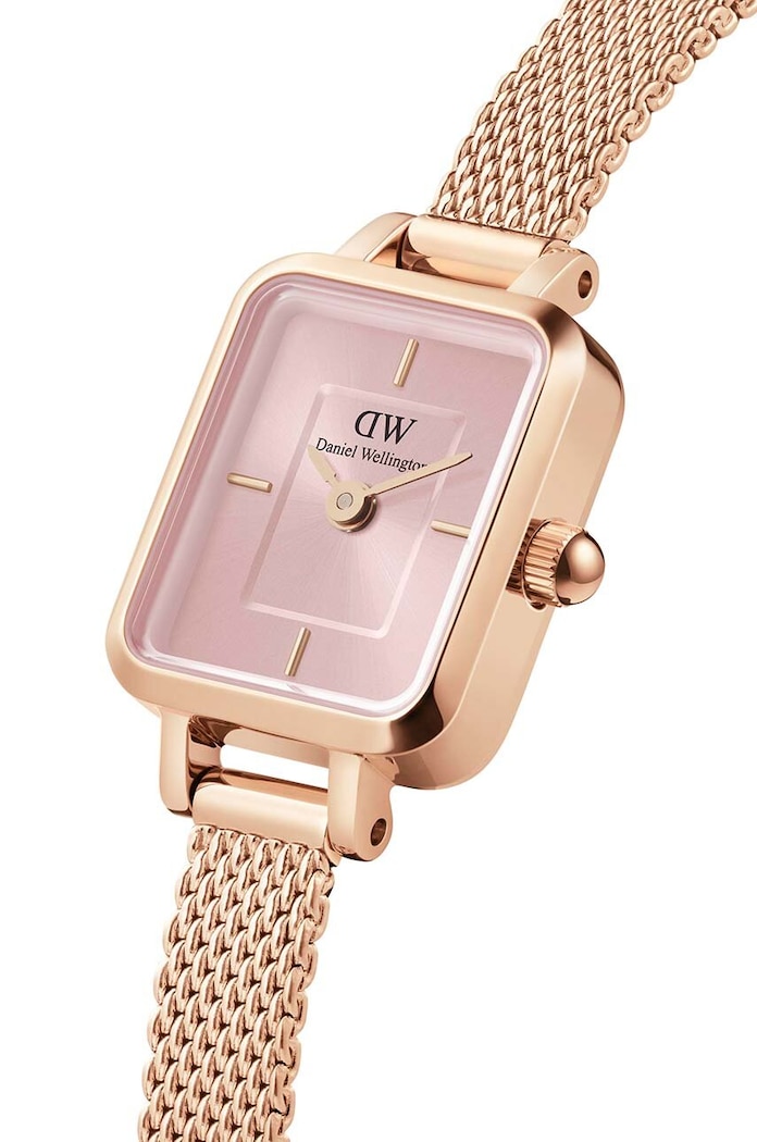 Ρολόι Daniel Wellington Quadro Mini Melrose Blush DW00100650 χρυσαφί AA00