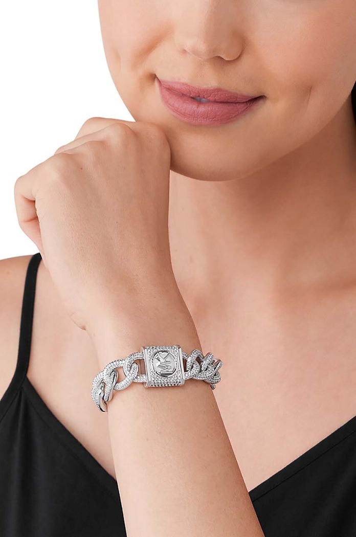 Dodatki Zapestnica Michael Kors MKJ8300CZ040 srebrna