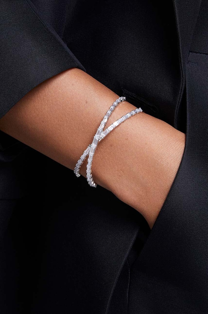 Swarovski bratara HYPERBOLA 5677626 argintiu AA00