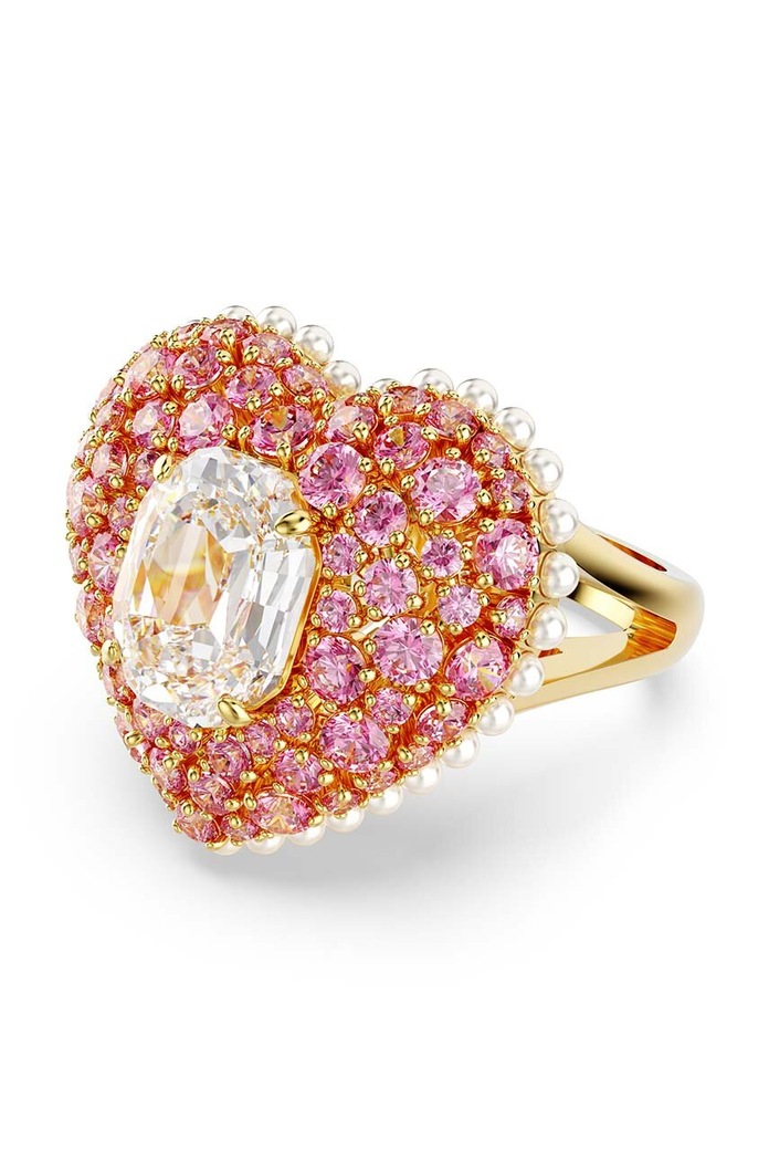 Swarovski gyűrű HYPERBOLA cirkónia rózsaszín 5690058