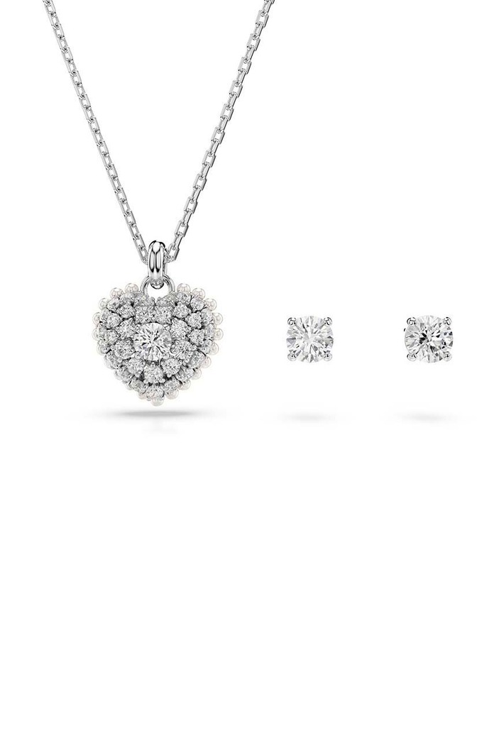 Swarovski colier si cercei HYPERBOLA 2-pack argintiu 5684383