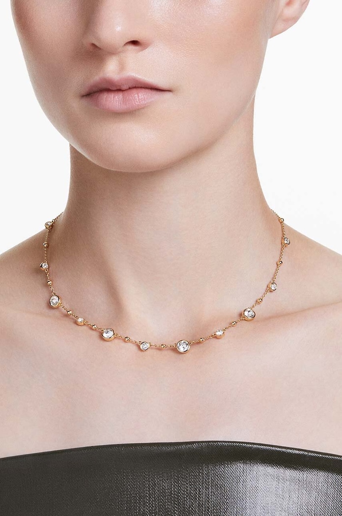 Ogrlica Swarovski IMBER 5680090 zlatna