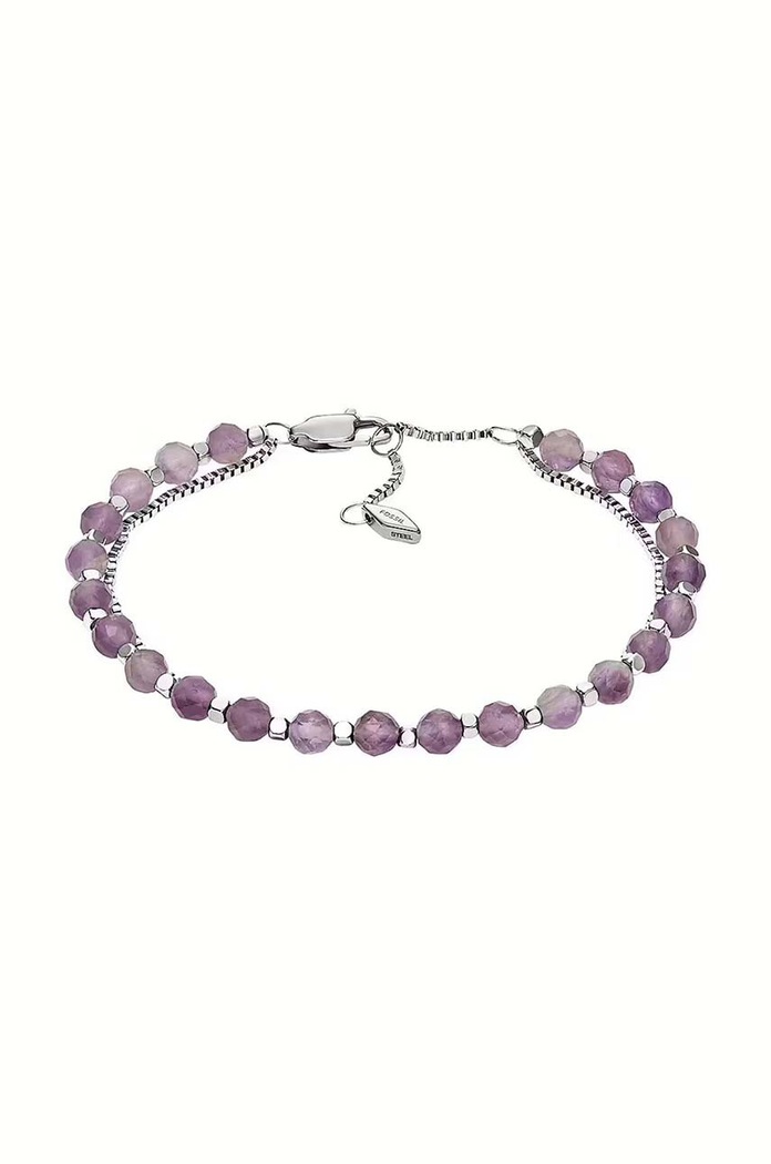 Fossil bratara piatră naturală violet JF04685040