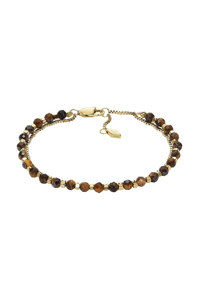 Fossil bratara piatră naturală maro JF04683710