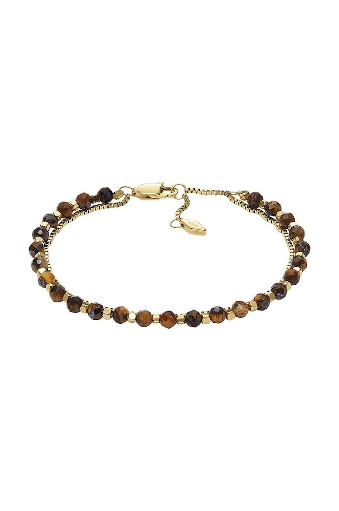 Fossil bratara piatră naturală maro JF04683710
