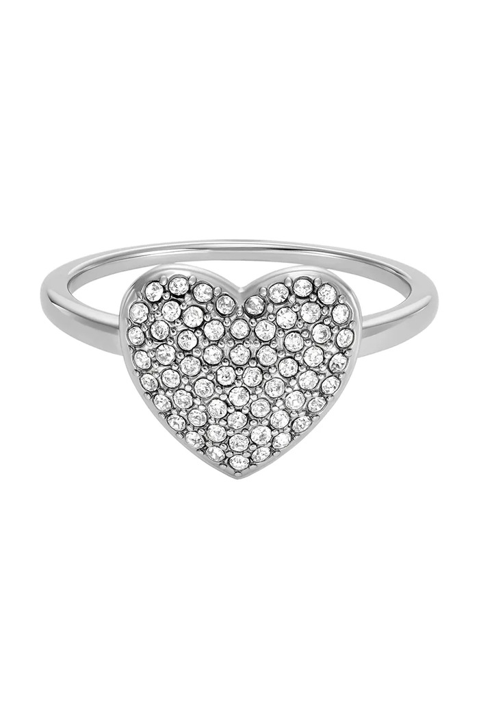 Fossil Inel Sadie Glitz Heart JF04677040 argintiu AA00