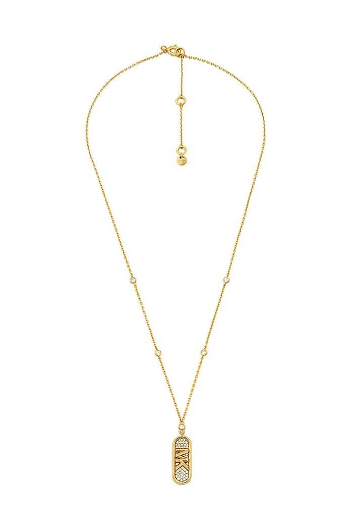 Srebrna ogrlica prevučena zlatom Michael Kors MKC1729CZ710 zlatna AA00