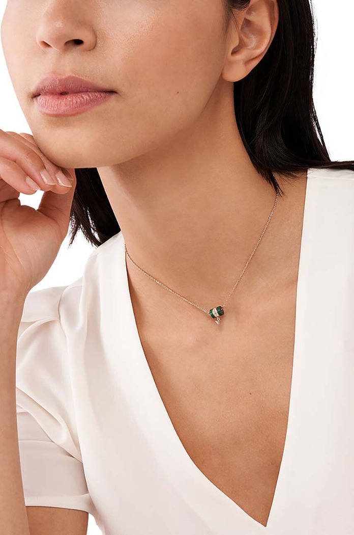 Doplnky Strieborný pozlátený náhrdelník Emporio Armani EG3569221 zlatá