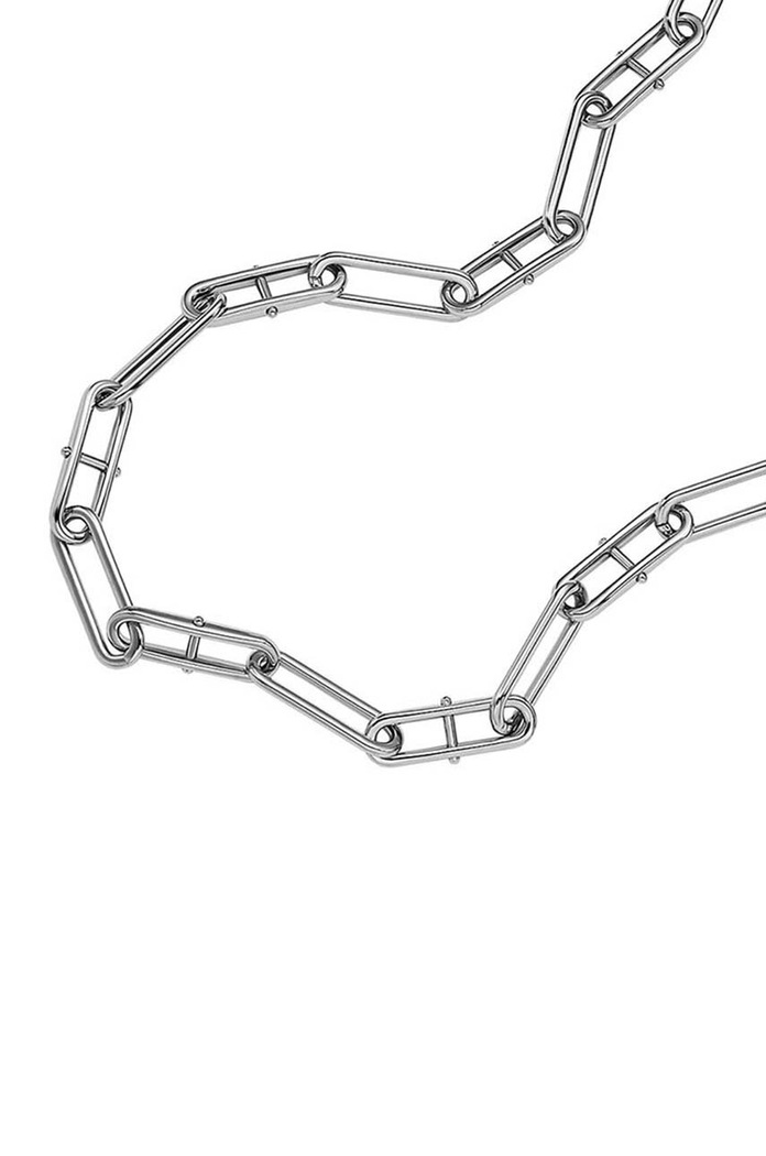 Fossil colier argintiu JF04503040