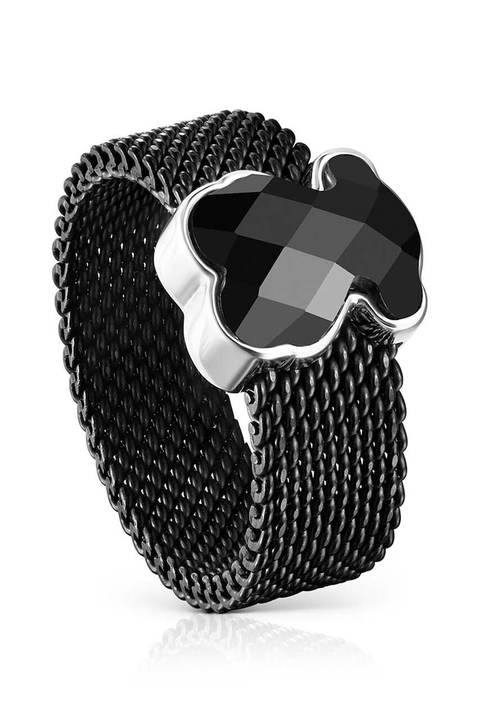 Δαχτυλίδι Tous Icon Mesh 10 ασήμι μαύρο 1002790510