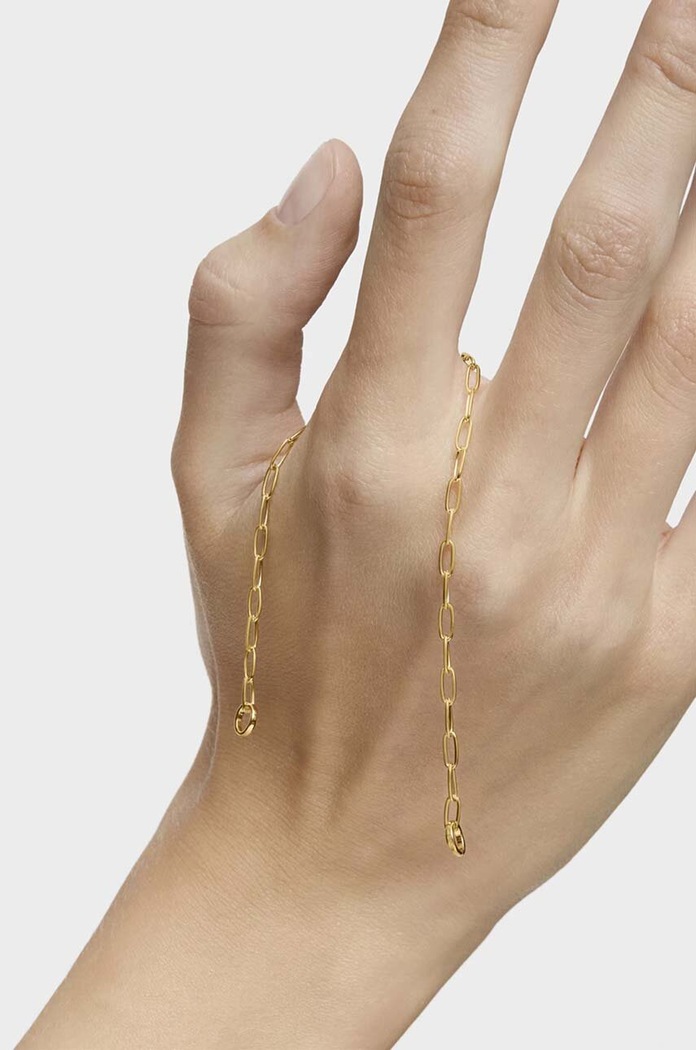Pozlacený stříbrný náramek Tous Hold Oval 1004227600