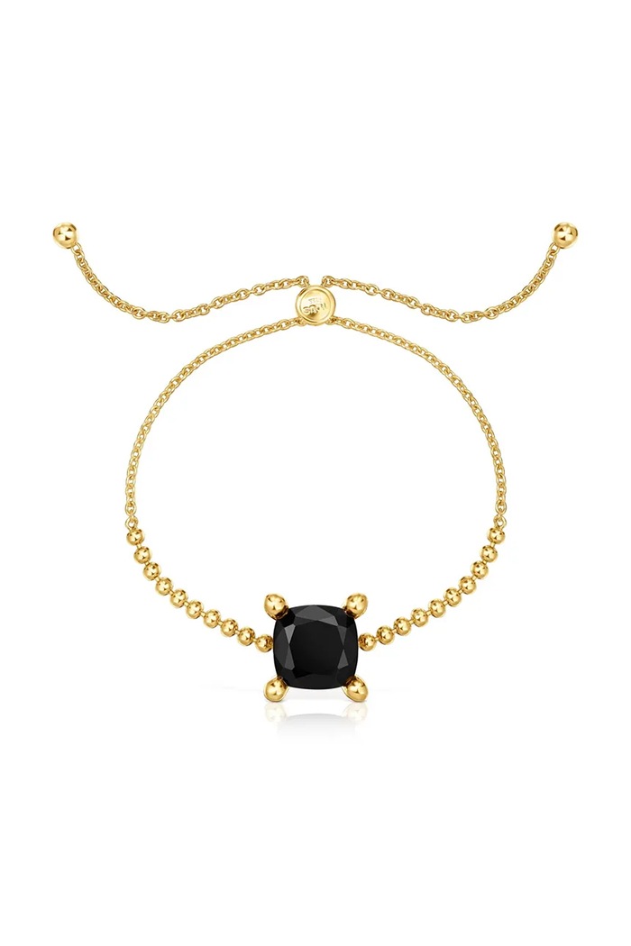 Strieborný pozlátený náramok Tous Color Black striebro strieborná 1004235300