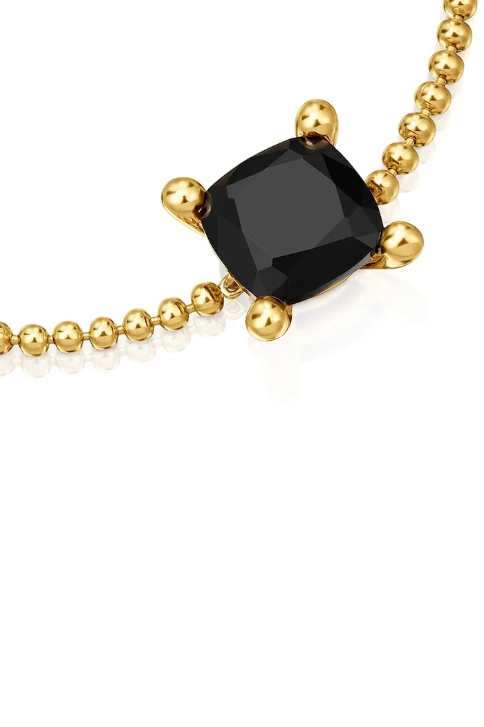 Doplnky Strieborný pozlátený náramok Tous Color Black 1004235300 strieborná