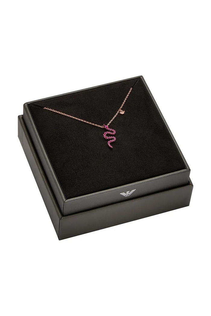 Strieborný náhrdelník Emporio Armani zlatá EG3613221
