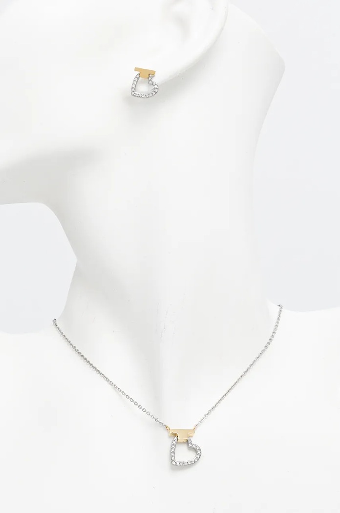 Κολιέ και σκουλαρίκια Trussardi ασημί TJAXC51