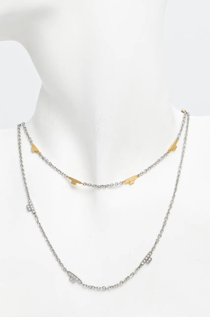 Accesorii Trussardi colier TJAXC62 argintiu