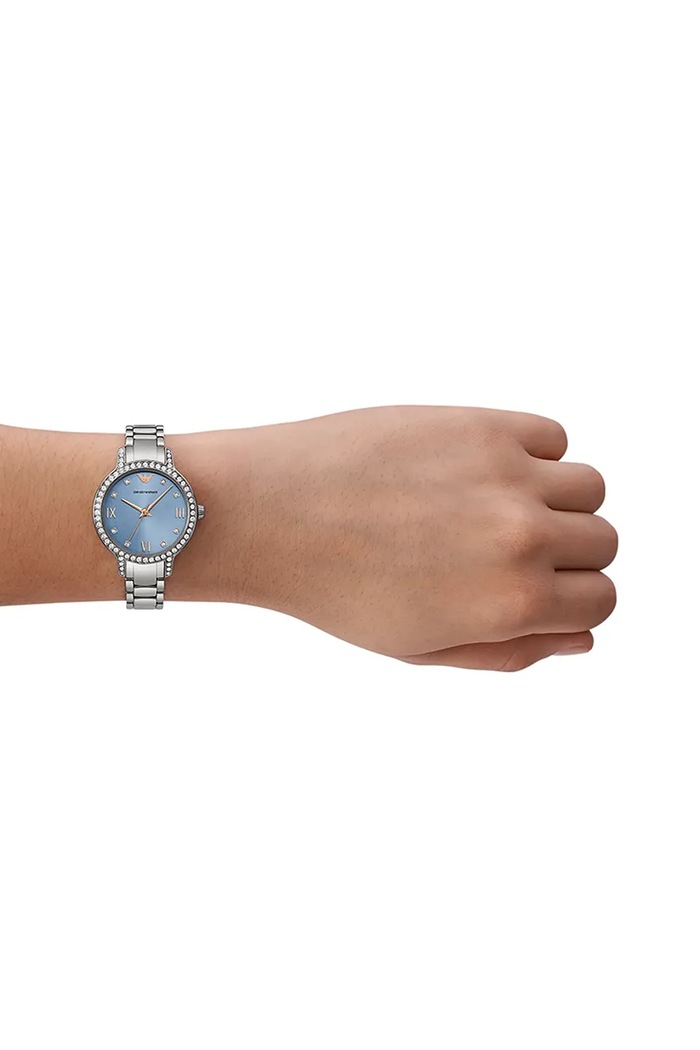 Hodinky Emporio Armani Cleo AR11585 stříbrná
