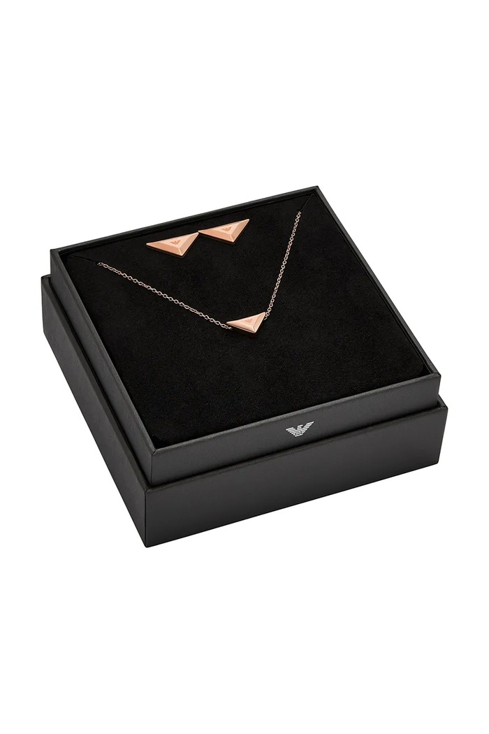 Dodaci Ogrlica i naušnice Emporio Armani EGS3121SET zlatna