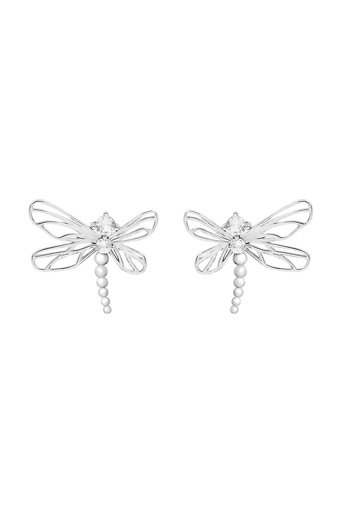 Postriebrené náušnice Lilou Dragonfly postriebrené strieborná 182/22/KOL/AZU/BIC/SR