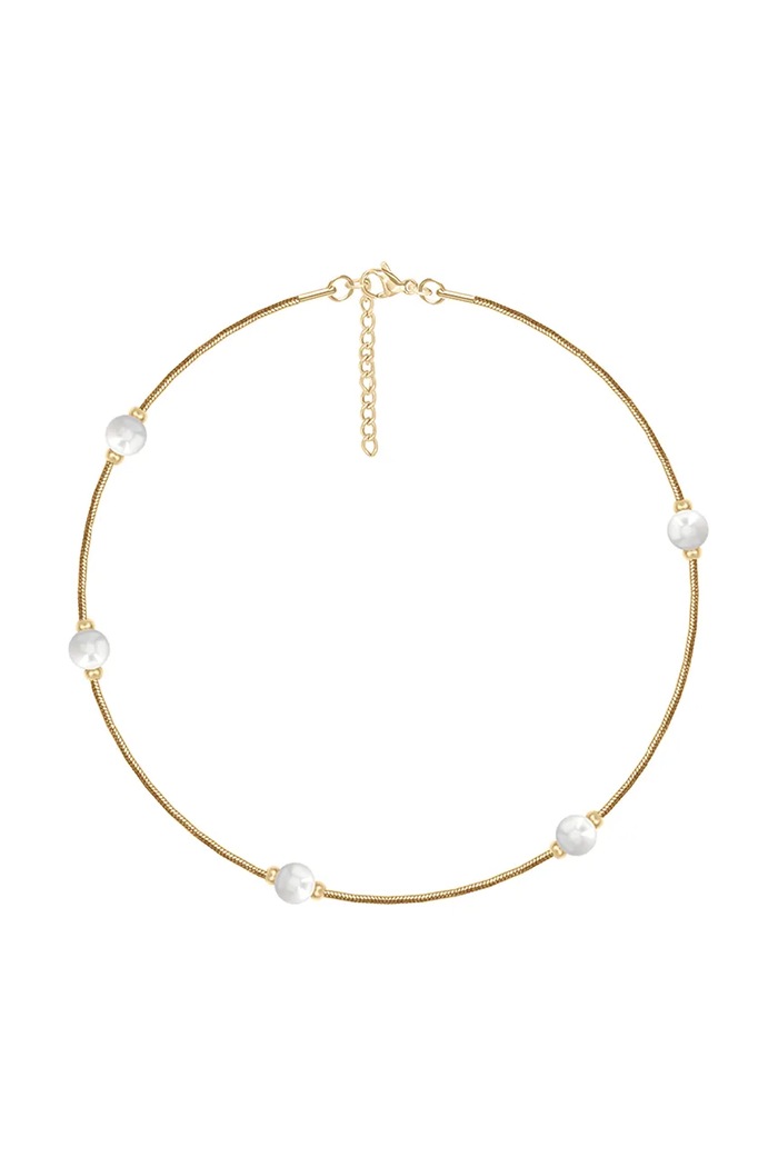 Lilou brățară placată cu aur Pearls placat cu aur aur 222/160/BRA/PEB/PO