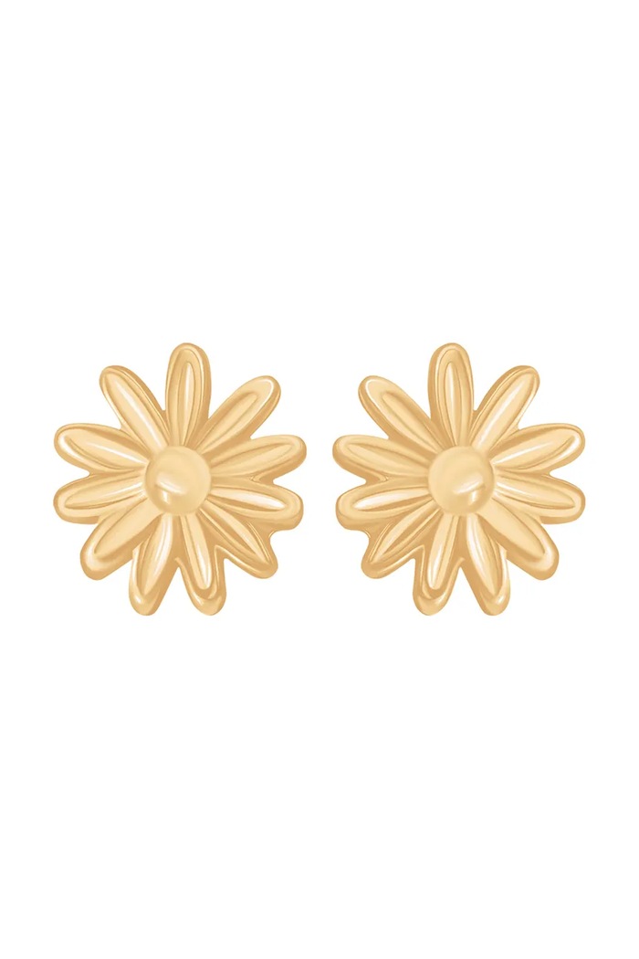 Pozlátené náušnice Lilou Flowers zlatá 125/6/KOL/E/PO