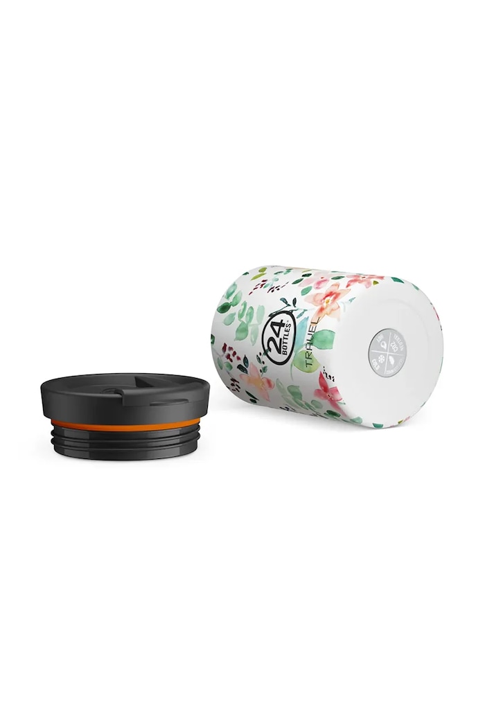 Akcesoria 24bottles kubek termiczny Travel Tumbler 350 ml Little Buds Travel.350.LittleBuds biały