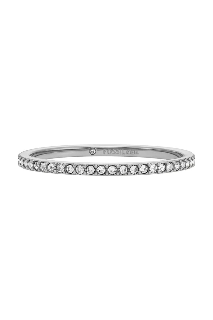 Prsteň Fossil Ellis Pavé Glitz JF04687040 strieborná