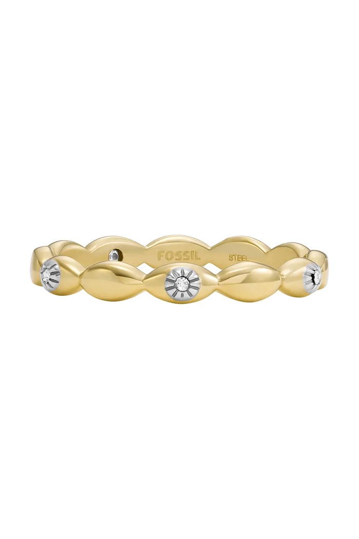 Prstýnek Fossil zirkonie zlatá JF04796710