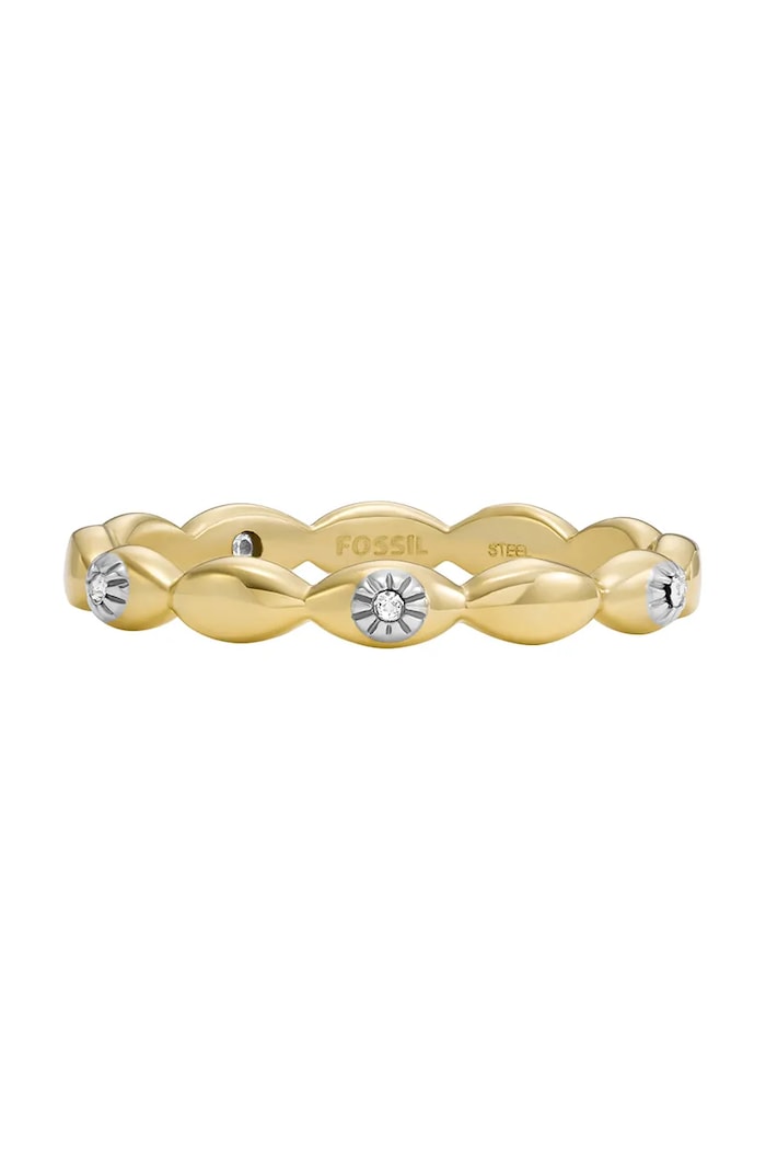 Prstýnek Fossil zirkonie zlatá JF04796710