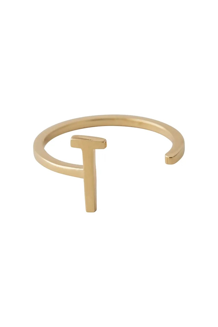 Δαχτυλίδι από επιχρυσωμένο ασήμι Design Letters ασήμι χρυσαφί 90601000T