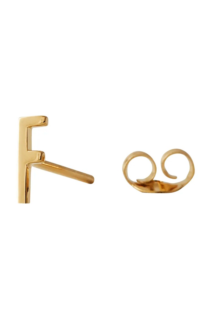 Επιχρυσωμένο ασημένιο σκουλαρίκι Design Letters ασήμι χρυσαφί 90401001F