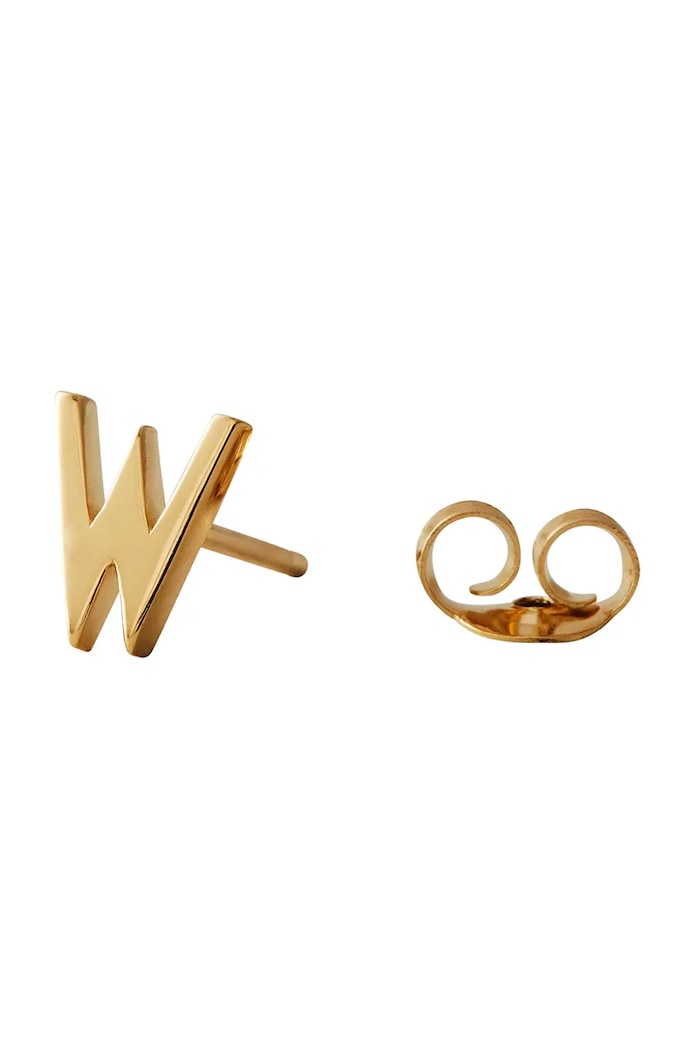 Επιχρυσωμένο ασημένιο σκουλαρίκι Design Letters ασήμι χρυσαφί 90401001W