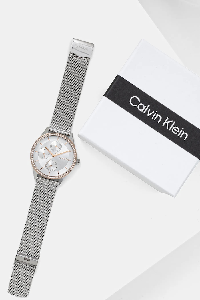 Akcesoria Calvin Klein zegarek 25100010 srebrny