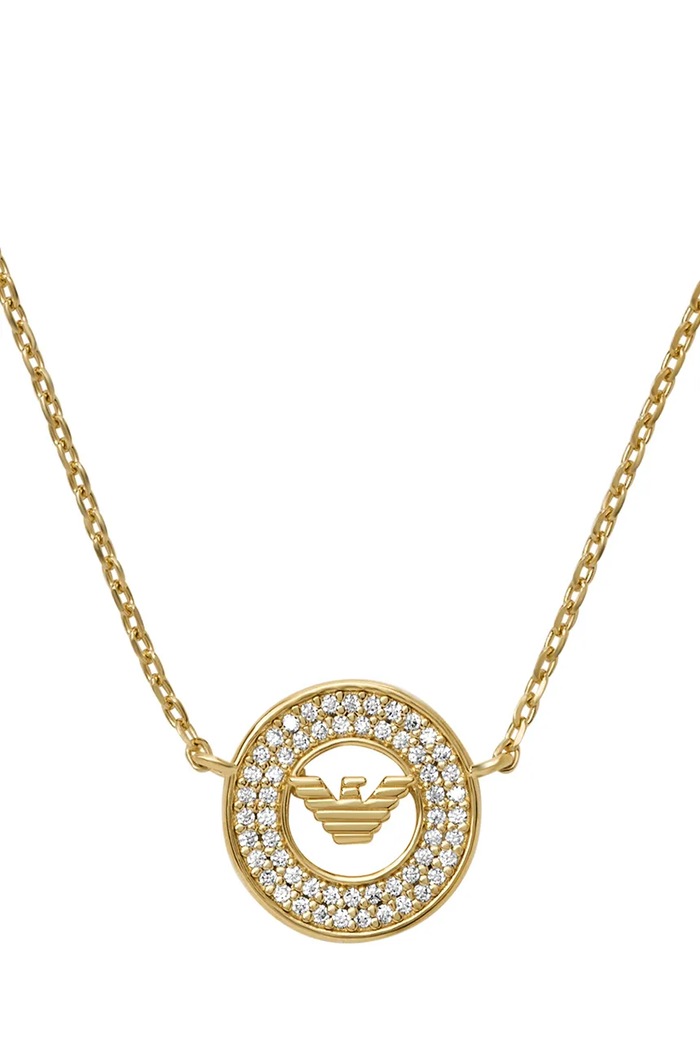 Emporio Armani naszyjnik srebrny EAGLE LOGO srebro złoty EG3628710