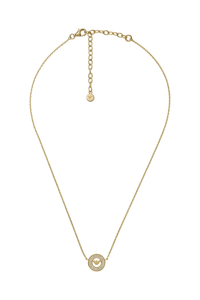 Emporio Armani naszyjnik srebrny EAGLE LOGO EG3628710 złoty AA00