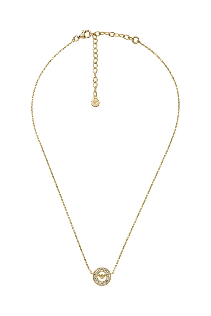 Emporio Armani naszyjnik srebrny EAGLE LOGO EG3628710 złoty AA00