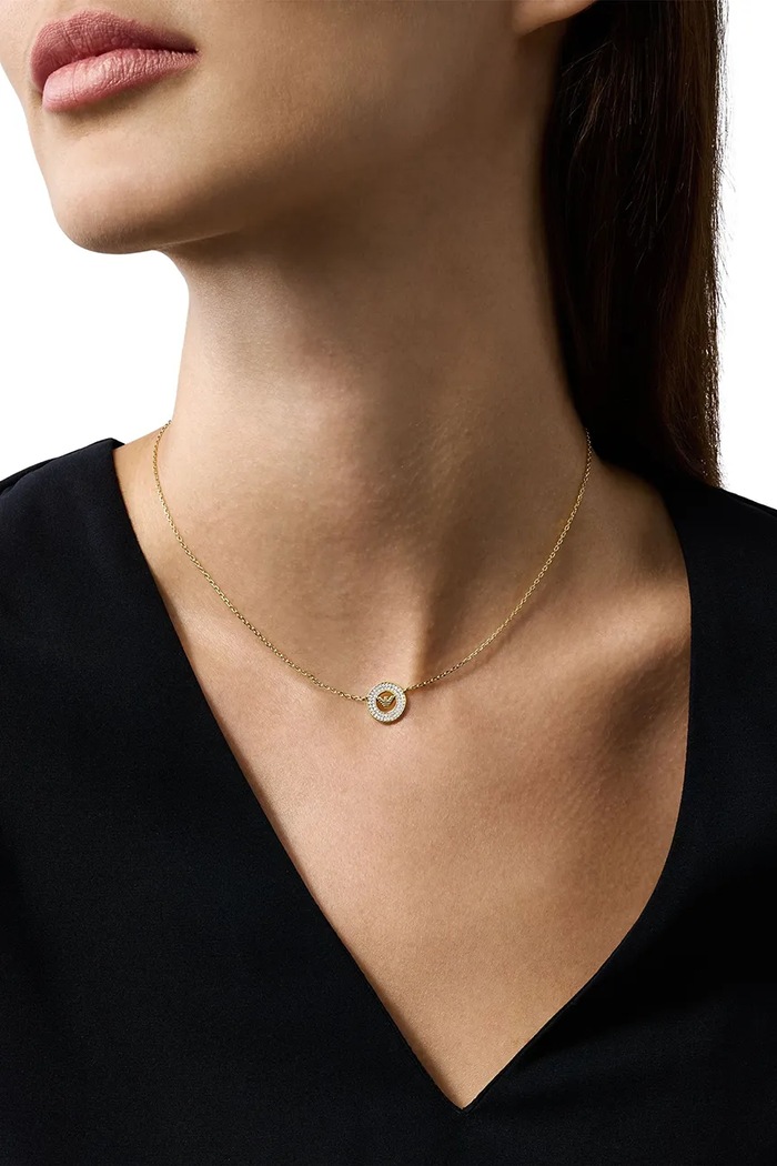 Akcesoria Emporio Armani naszyjnik srebrny EAGLE LOGO EG3628710 złoty