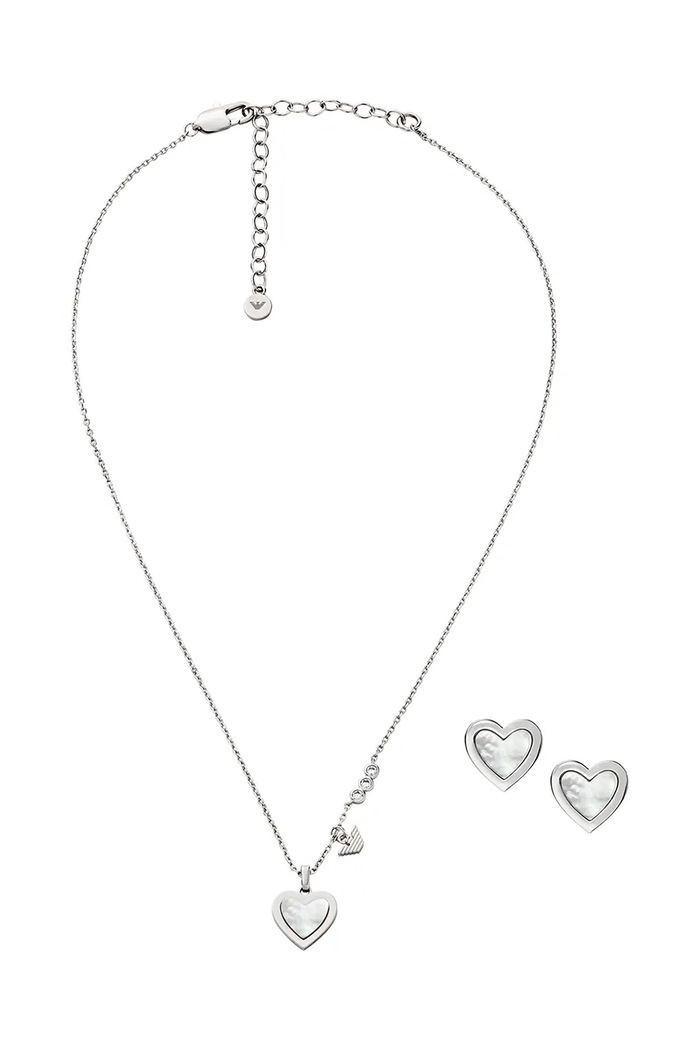 Emporio Armani Colier și cercei SENTIMENTAL EGS3228SET argintiu AA00