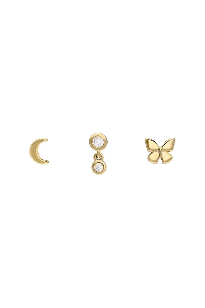 Fossil cercei JEWELRY 3-pack 3-pack aur JA7278SET