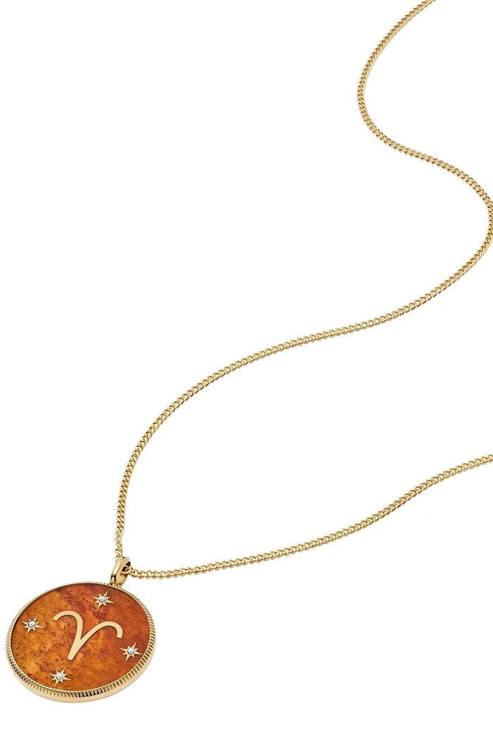 Fossil naszyjnik JEWELRY JF04838710 pomarańczowy AA00
