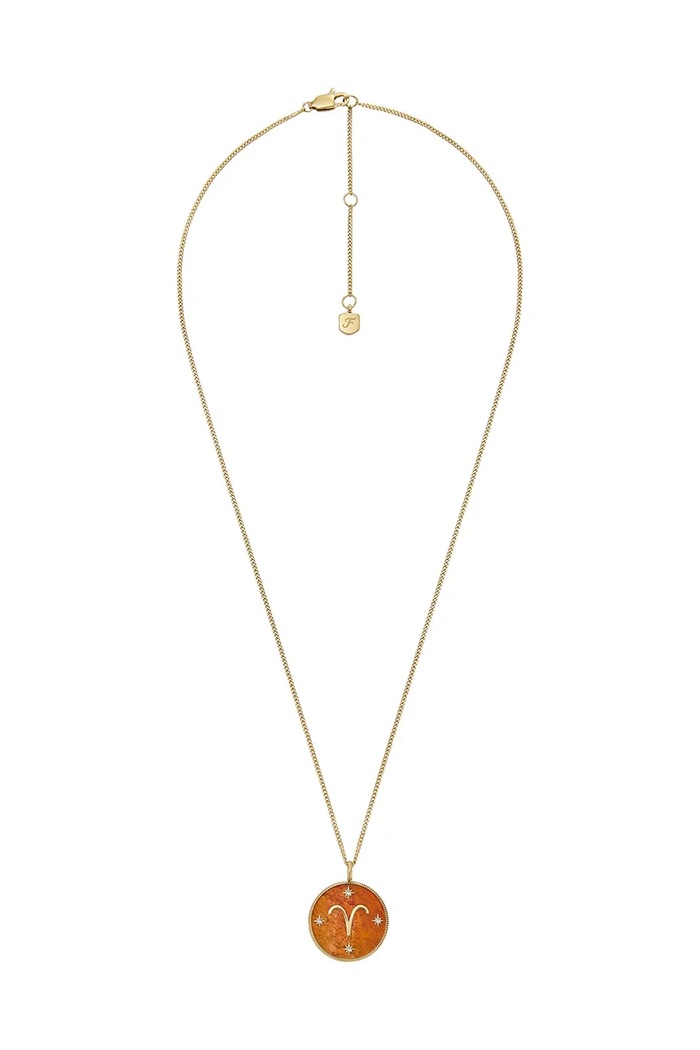 Akcesoria Fossil naszyjnik JEWELRY JF04838710 pomarańczowy