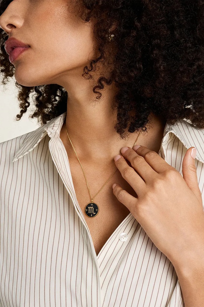 Fossil colier JEWELRY JF04845710 negru